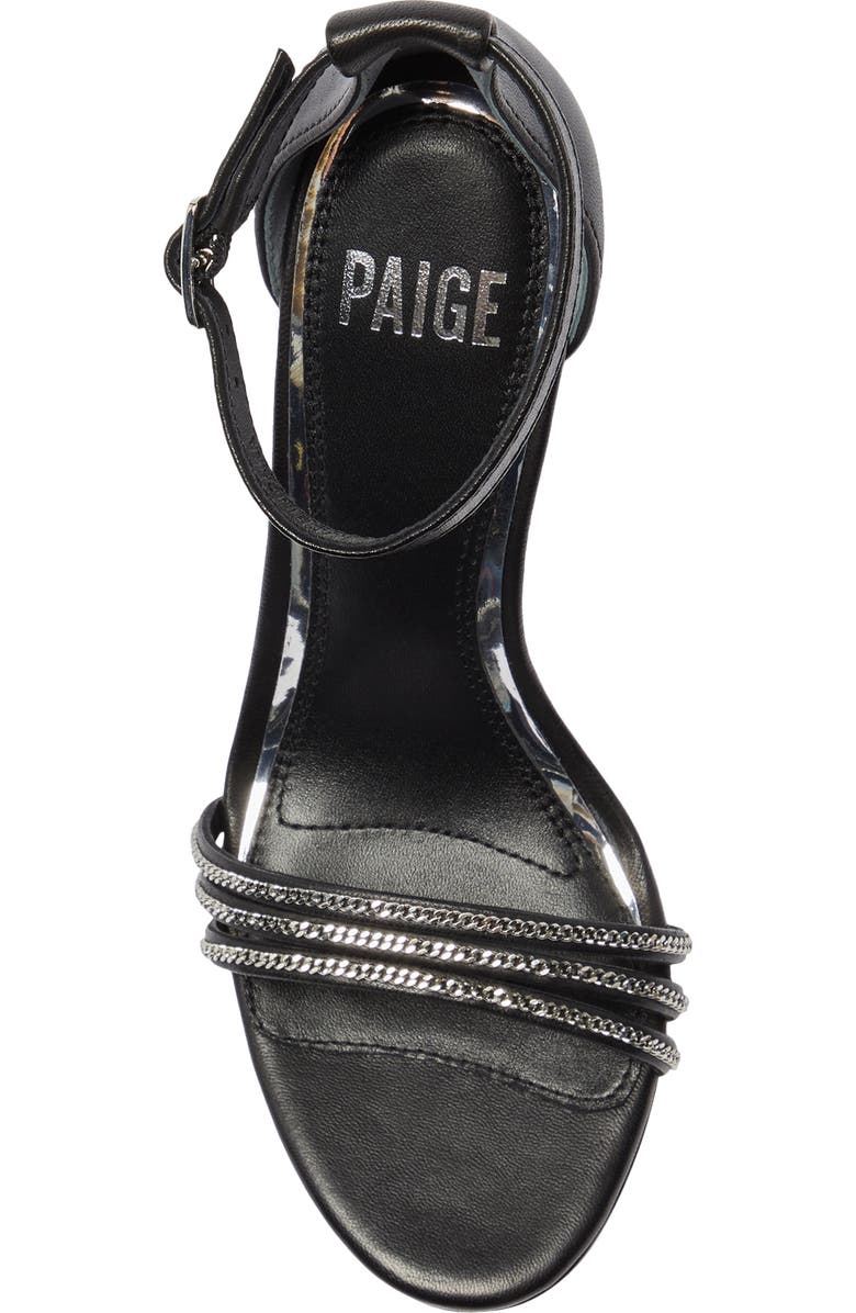 PAIGE Nia Ankle Strap Sandal, Alternate, color, Black