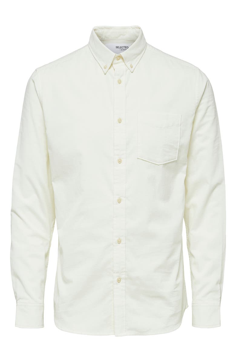 Selected Homme Oscar Slim Fit Mini Corduroy Button-Down Shirt, Main, color, 