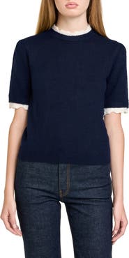 WAYF Everett Short Sleeve Sweater