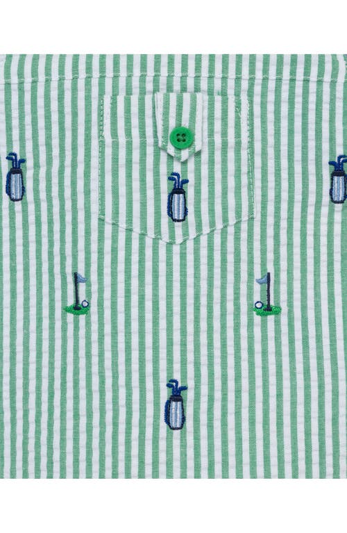 Little Me Baby Boys 2-pc. Cotton Golf Sunsuit & Bucket Hat Set In Green