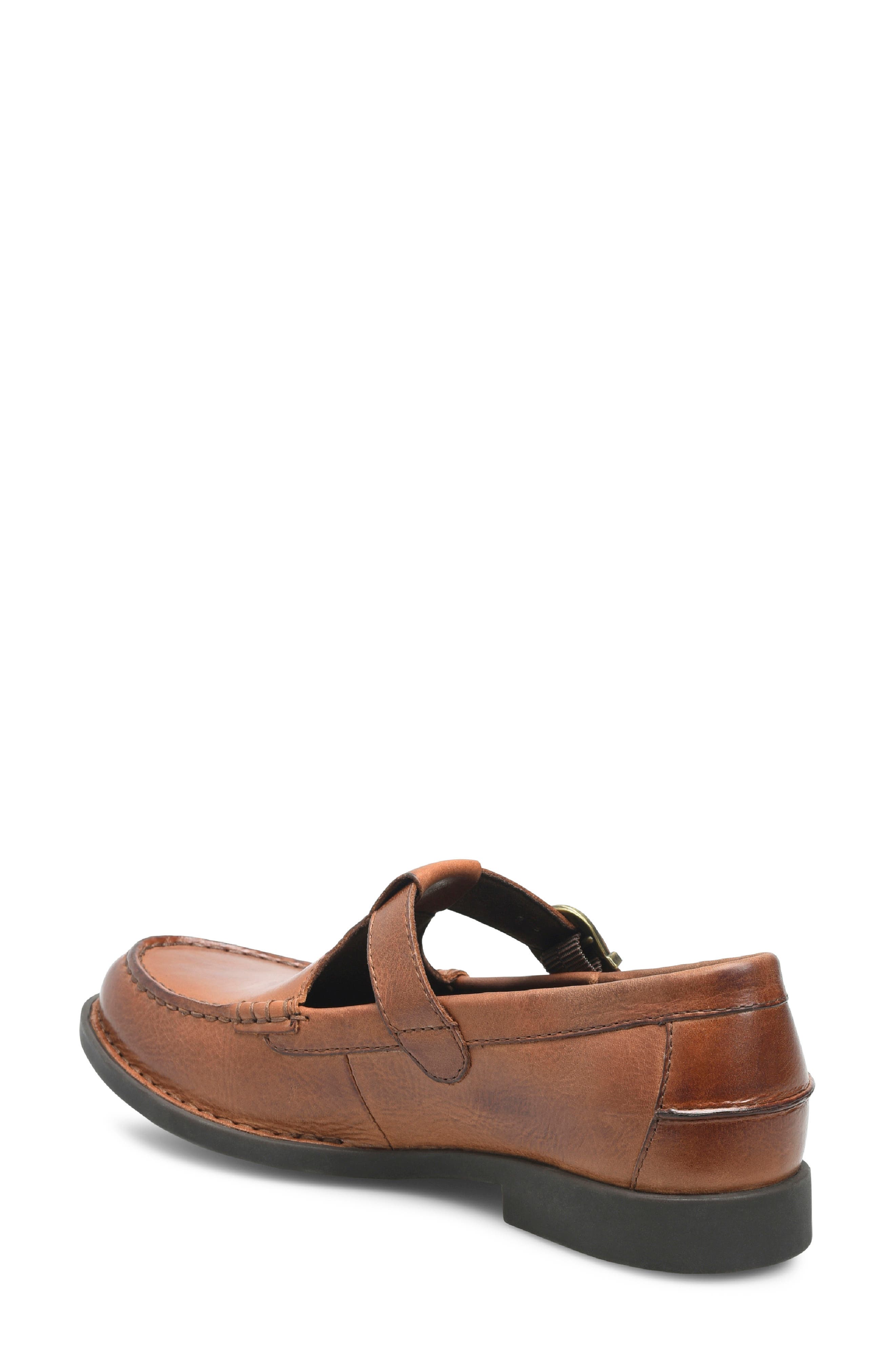 Børn Miki T-Strap Flat, Alternate, color, Tan Leather