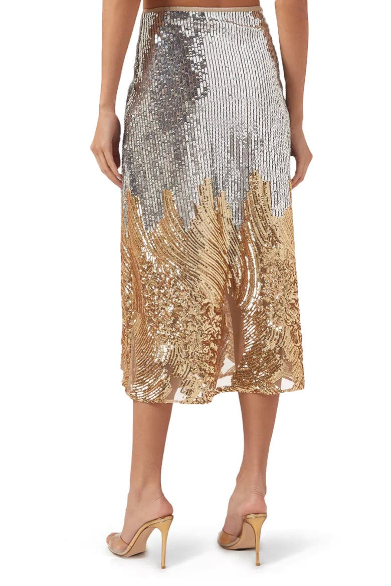 Elena Skirt, Alternate, color, SILVER AND GOLD SEQUINS