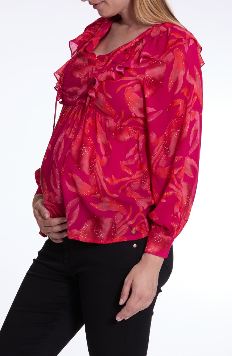 Cache Coeur Nori Print Maternity Top, Main, color, 