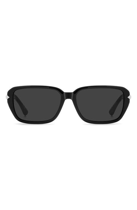 58mm Rectangular Sunglasses