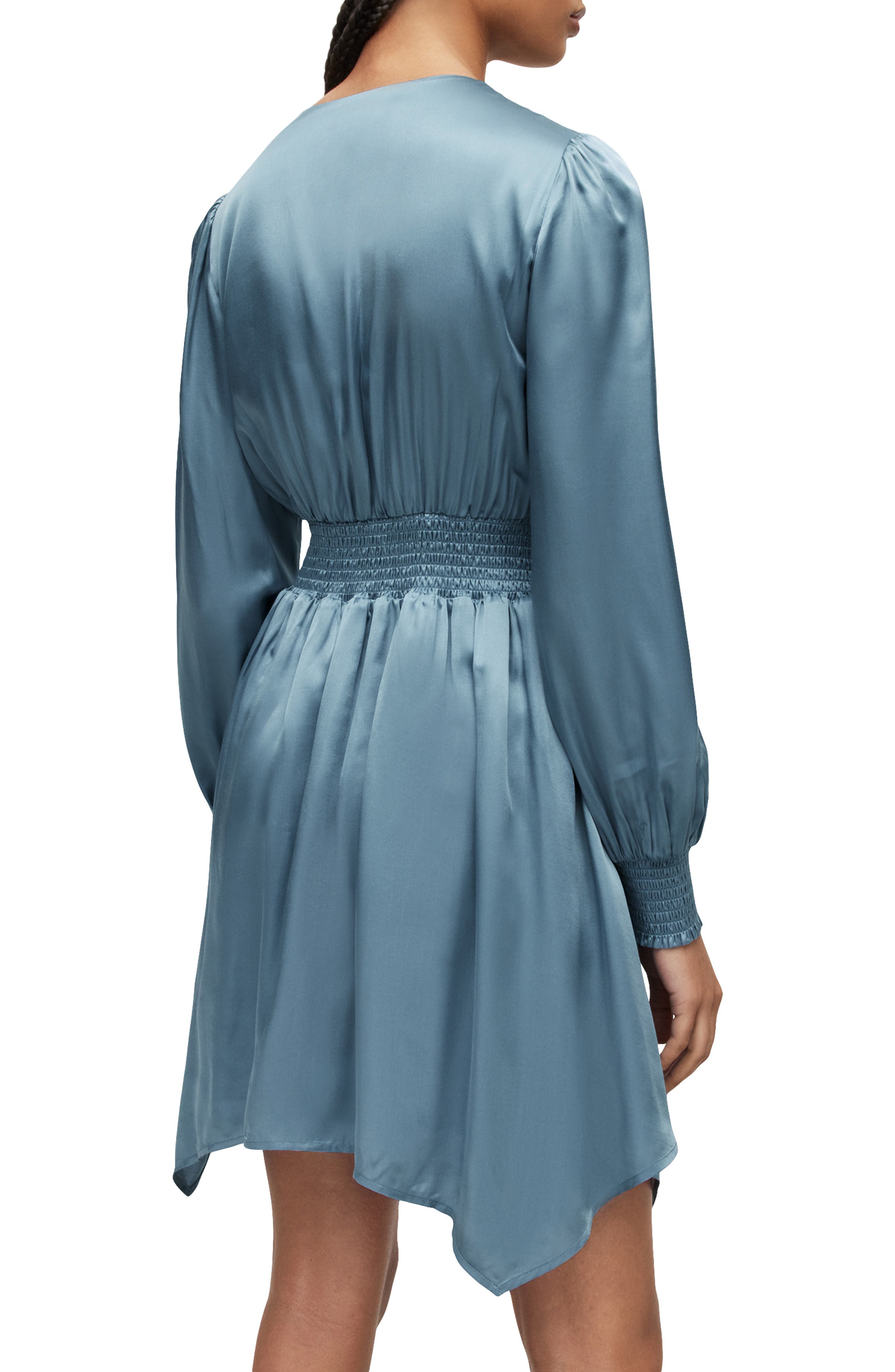 Esta Long Sleeve Asymmetric Hem Dress - image 2