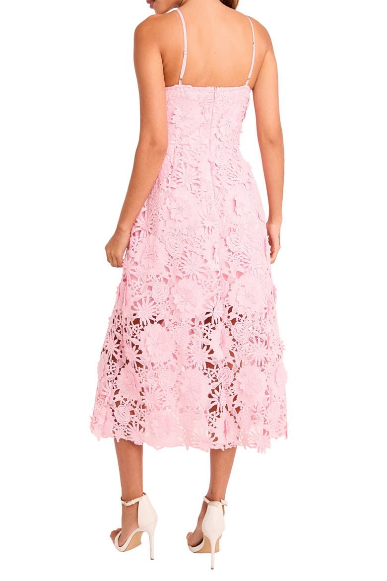 3D Appliqué Midi Dress, Alternate, color, PINK