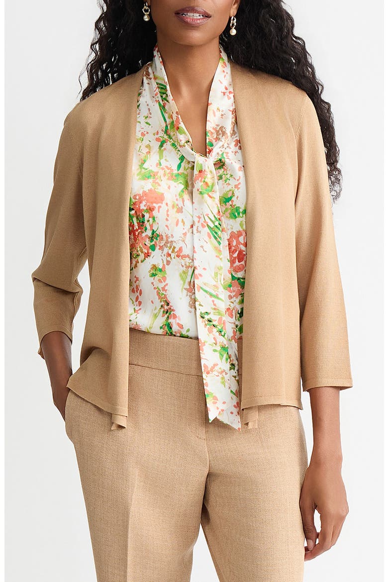 Self Edge Open Front Cardigan, Main, color, TOASTED WHEAT