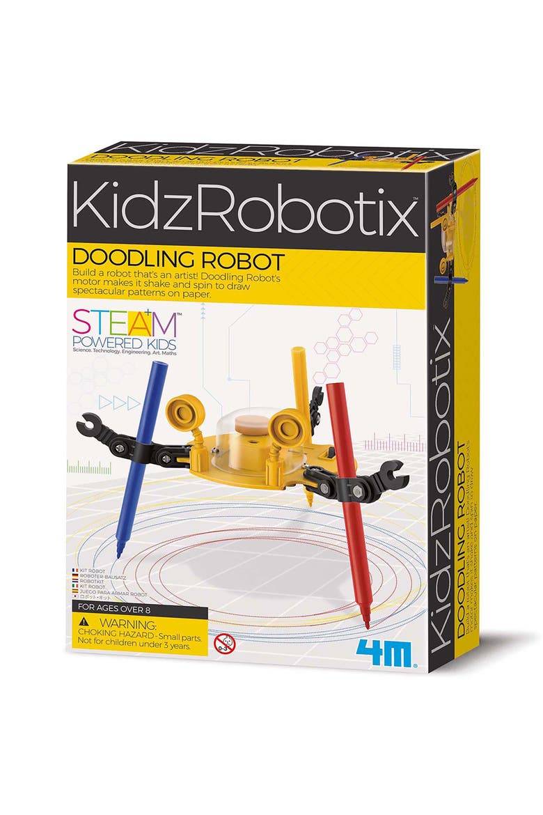 KidzRobotix Doodling Robot DIY Kit, Build A Robot That's An Artist, 8+, Main, color, Multicolored