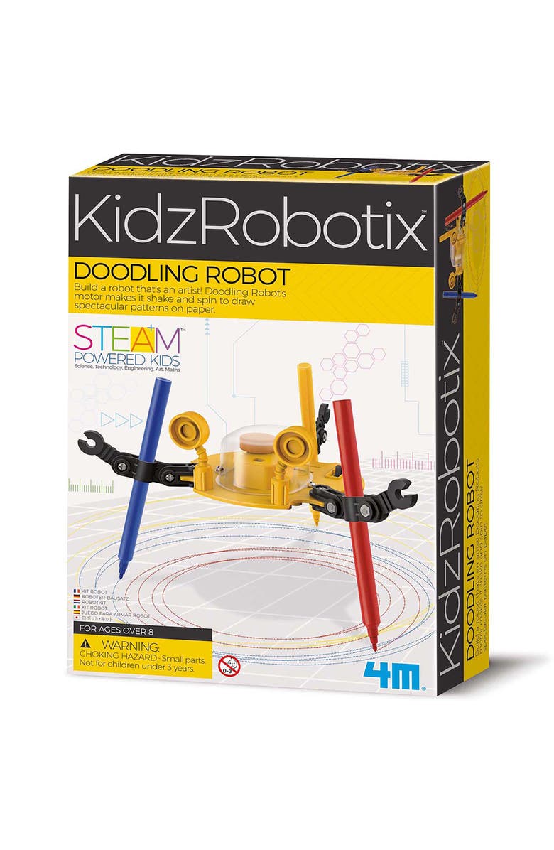 4M KidzRobotix Doodling Robot DIY Kit, Build A Robot That's An Artist, 8+, Main, color, Multicolored