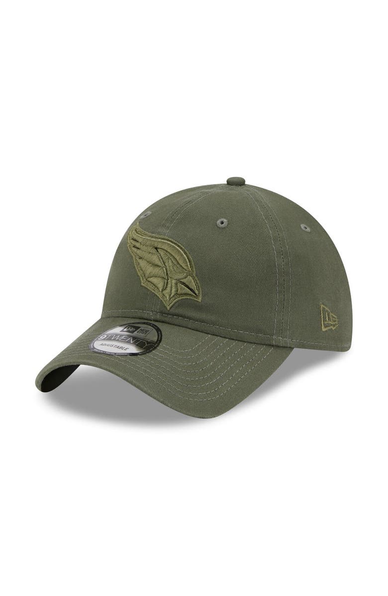 New Era Men's New Era Olive Arizona Cardinals Core Classic 2.0 Tonal 9TWENTY Adjustable Hat, Main, color, 