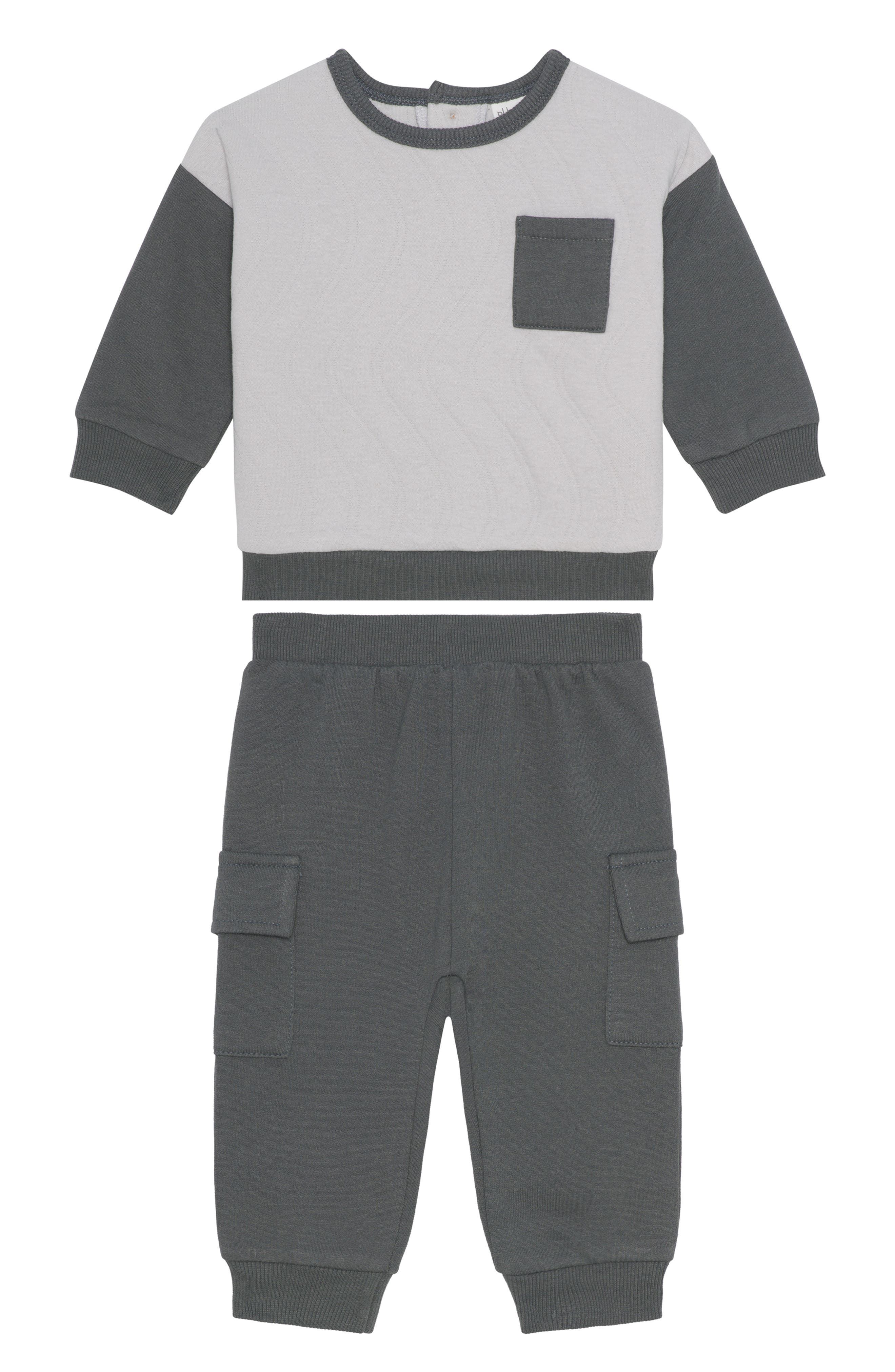 PL Baby by Petit Lem Quilted Top & Joggers Set