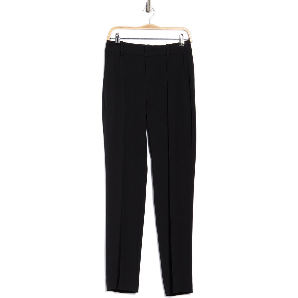 Vince High Waist Pleated Pants In Black