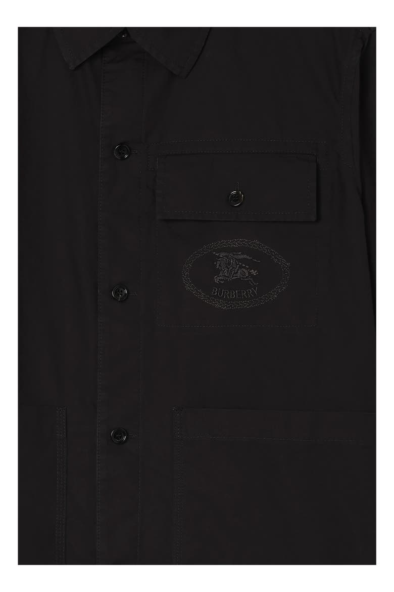 Cotton Overshirt, Alternate, color, Black