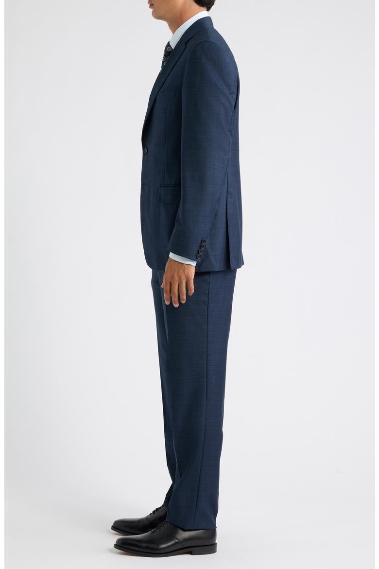 Siena Regular Fit Denim Effect Wool Suit, Alternate, color, NAVY