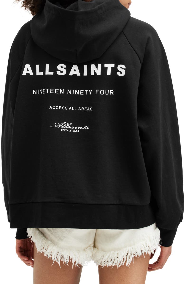 AllSaints Tour Talon Logo Graphic Hoodie, Alternate, color, 