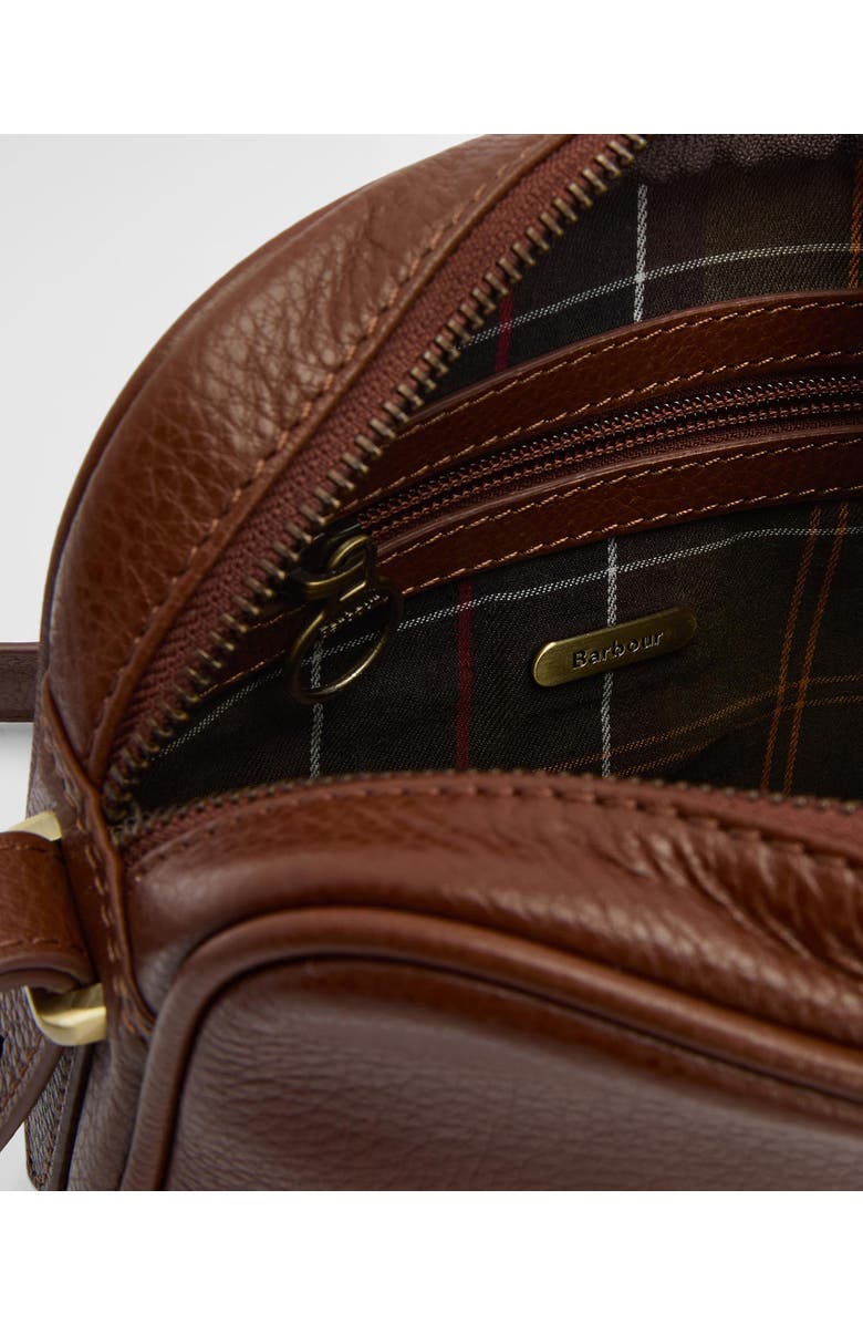 Barbour Daphne Leather Crossbody Bag, Alternate, color, Brown