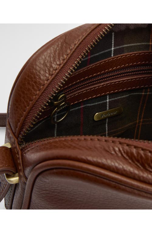 Barbour Daphne Leather Crossbody Bag In Brown