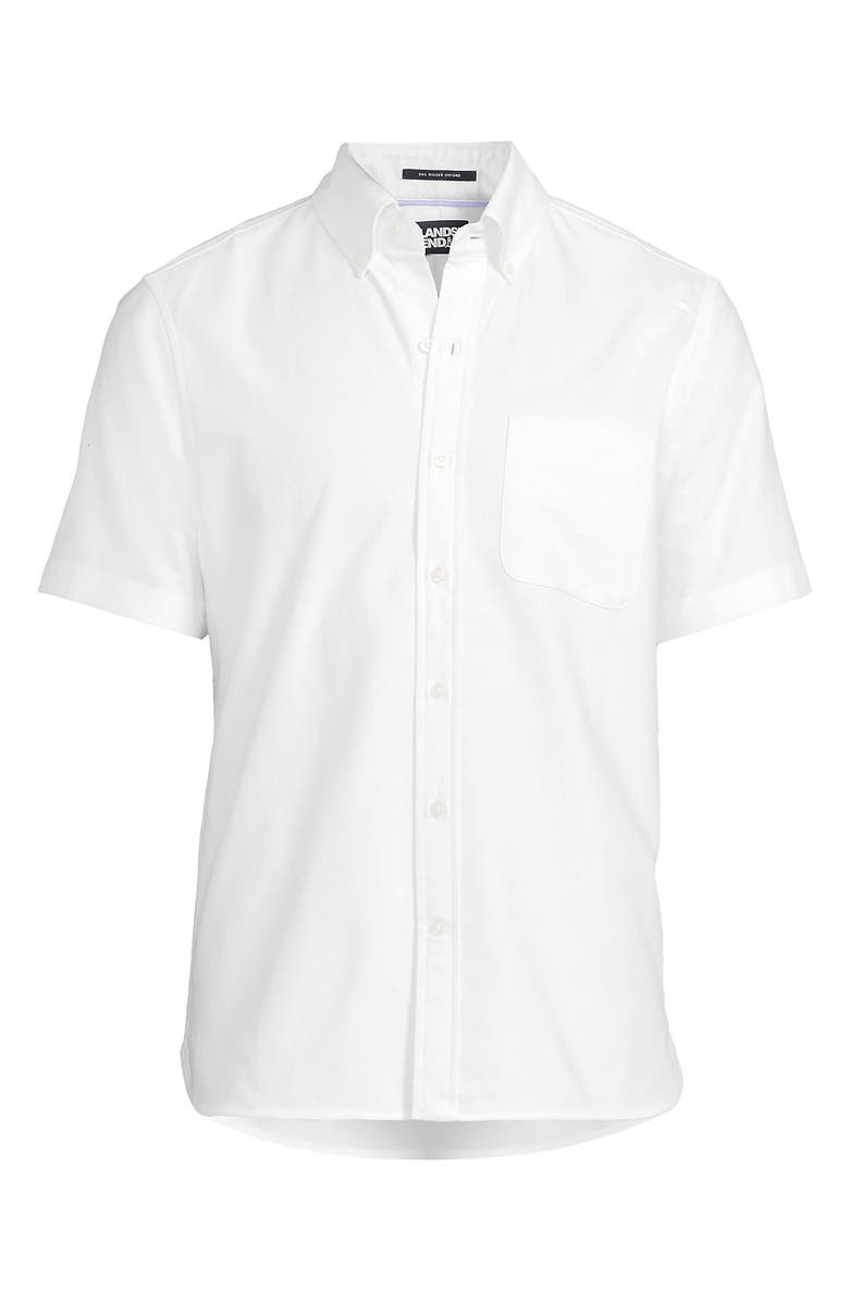 Lands' End Short Sleeve Sail Rigger Shirt, Alternate, color, White