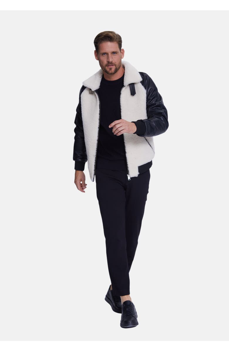 Furniq UK John Sheepskin Jacket, Alternate, color, Black