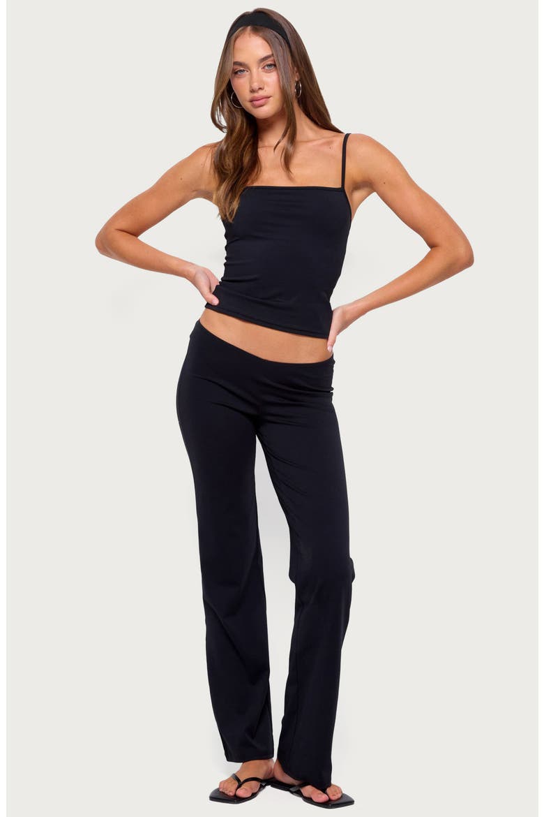 Anika Scooped Straight Leg Pants, Alternate, color, BLACK