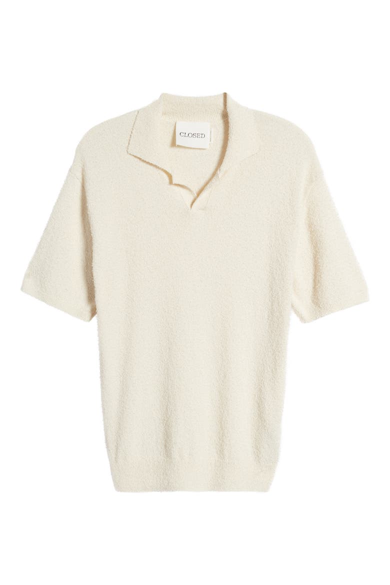 Textured Johnny Collar Shirt, Alternate, color, VANILLA CREAM