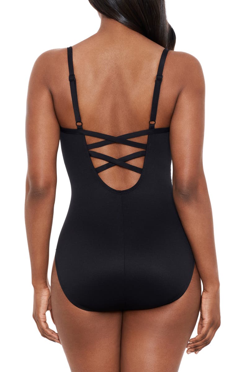 Miraclesuit<sup>®</sup> Precioso Temptation One-Piece Swimsuit, Alternate, color, Black Multi