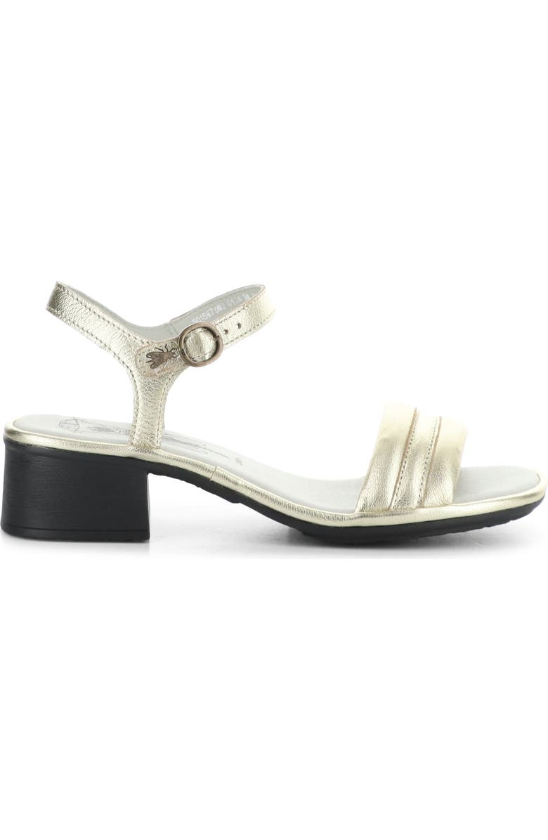 Fly London Eiva Ankle Strap Sandal, Alternate, color, Gold