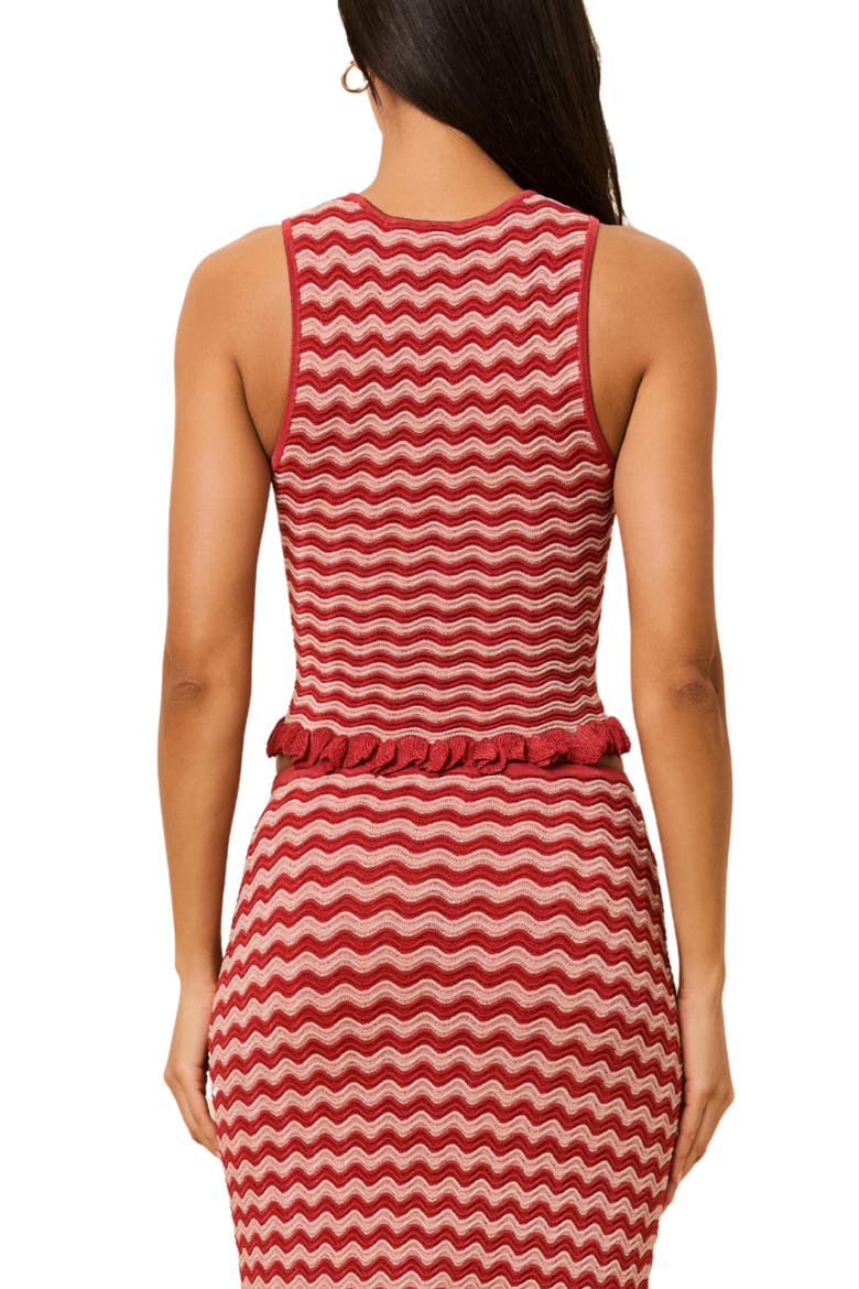 The Diana Wavy Stripe Sleeveless Top, Alternate, color, ROOFTOP RED