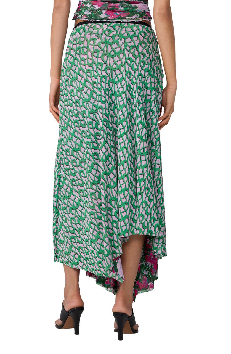 Diane von Furstenberg Hedi Print Asymmetric Maxi Skirt, Alternate, color, Provence Gossip Pink