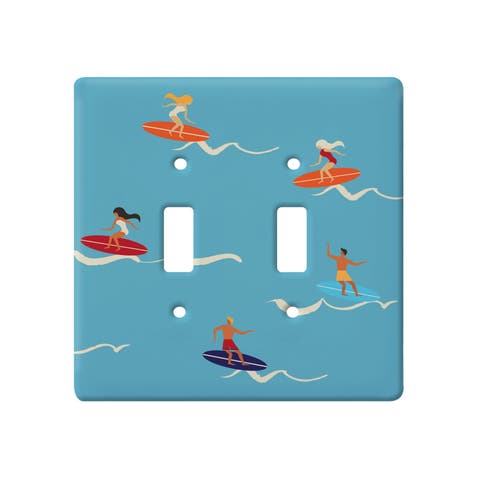 Hang Loose Surfer Double Toggle Switchplate Cover