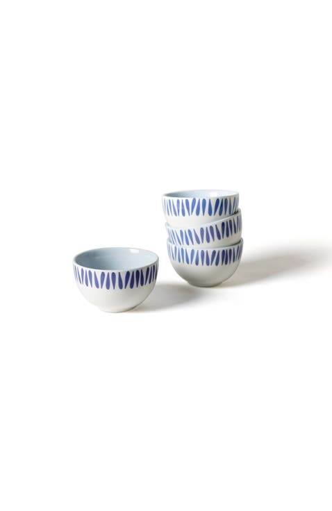 Iris Blue Drop Small Bowl Set of 4