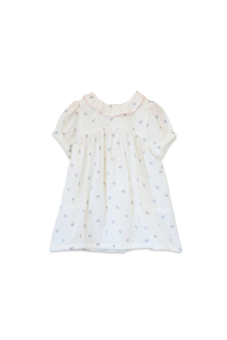 Emily dress with Lace trim, Main, color, Off White
