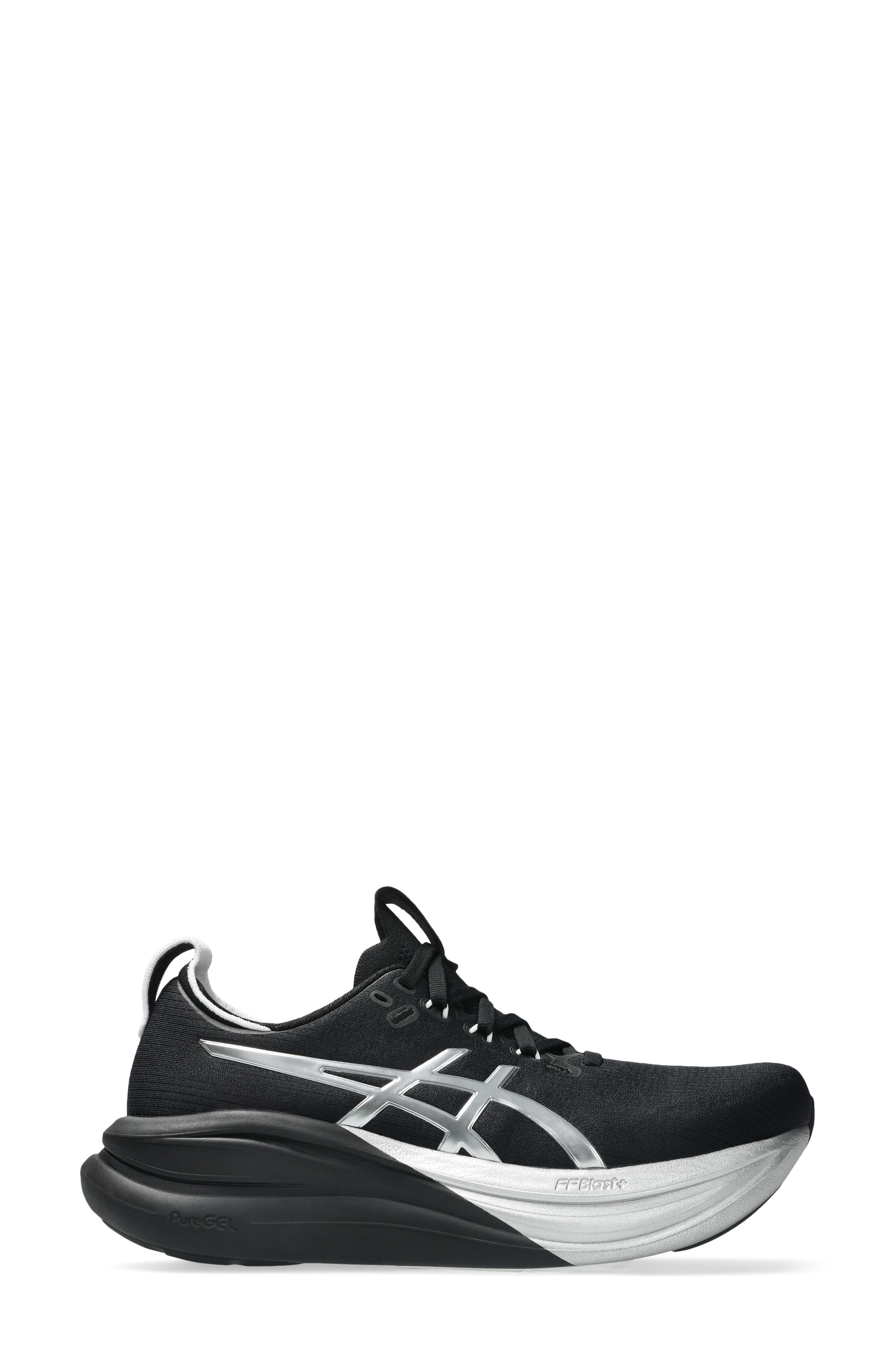 ASICS<sup>®</sup> GEL-NIMBUS<sup>®</sup> 28 Platinum Running Shoe, Alternate, color, Platinum/ Black