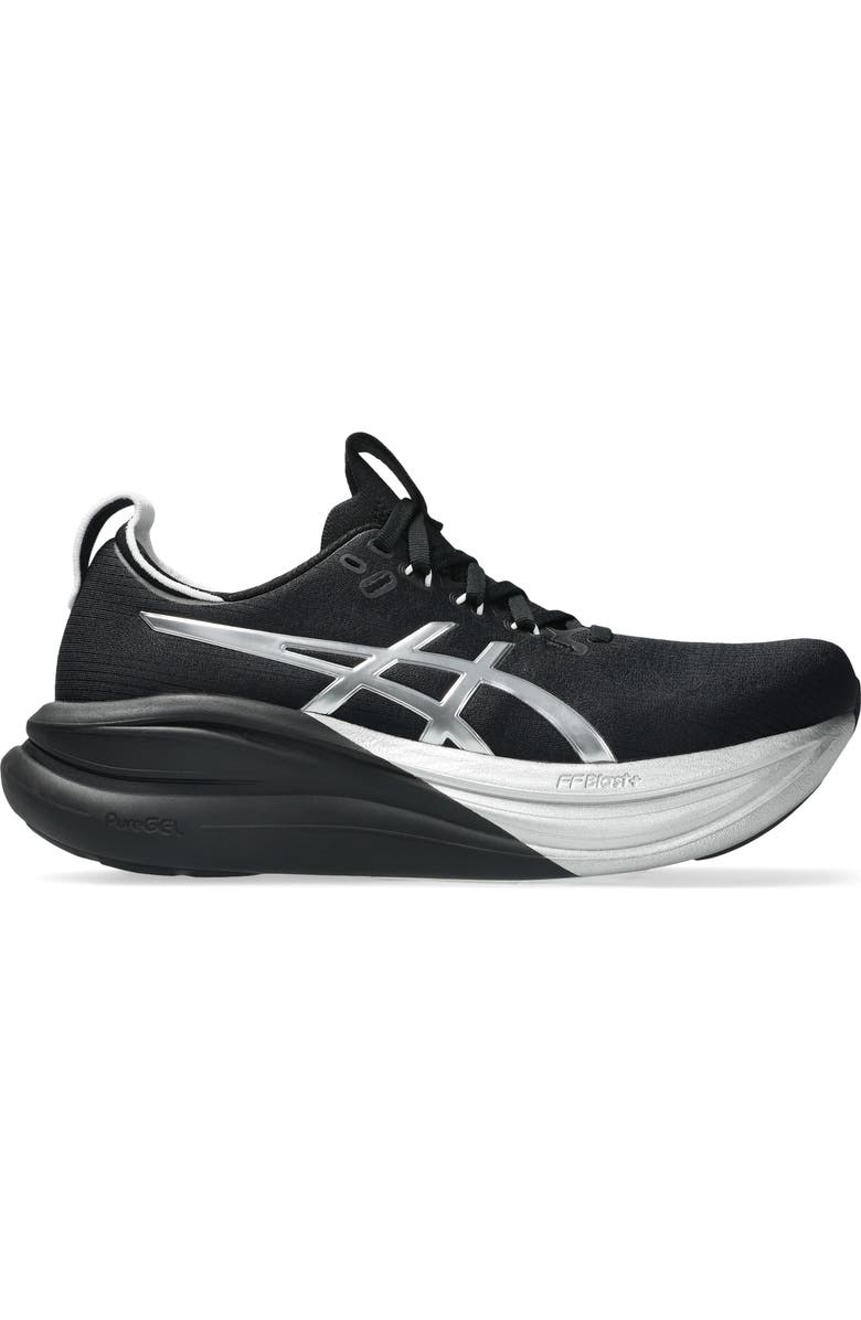 ASICS<sup>®</sup> GEL-NIMBUS<sup>®</sup> 28 Platinum Running Shoe, Alternate, color, Platinum/ Black