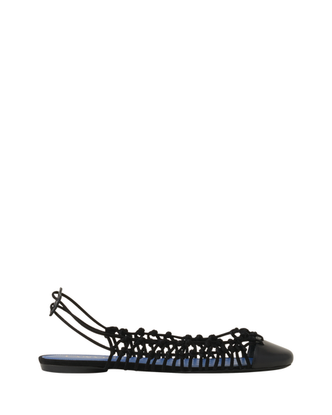Knitline Slingback Ballerina In Leather