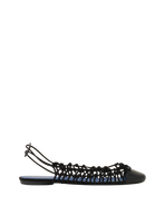 Lanvin Knitline Slingback Ballerina In Leather