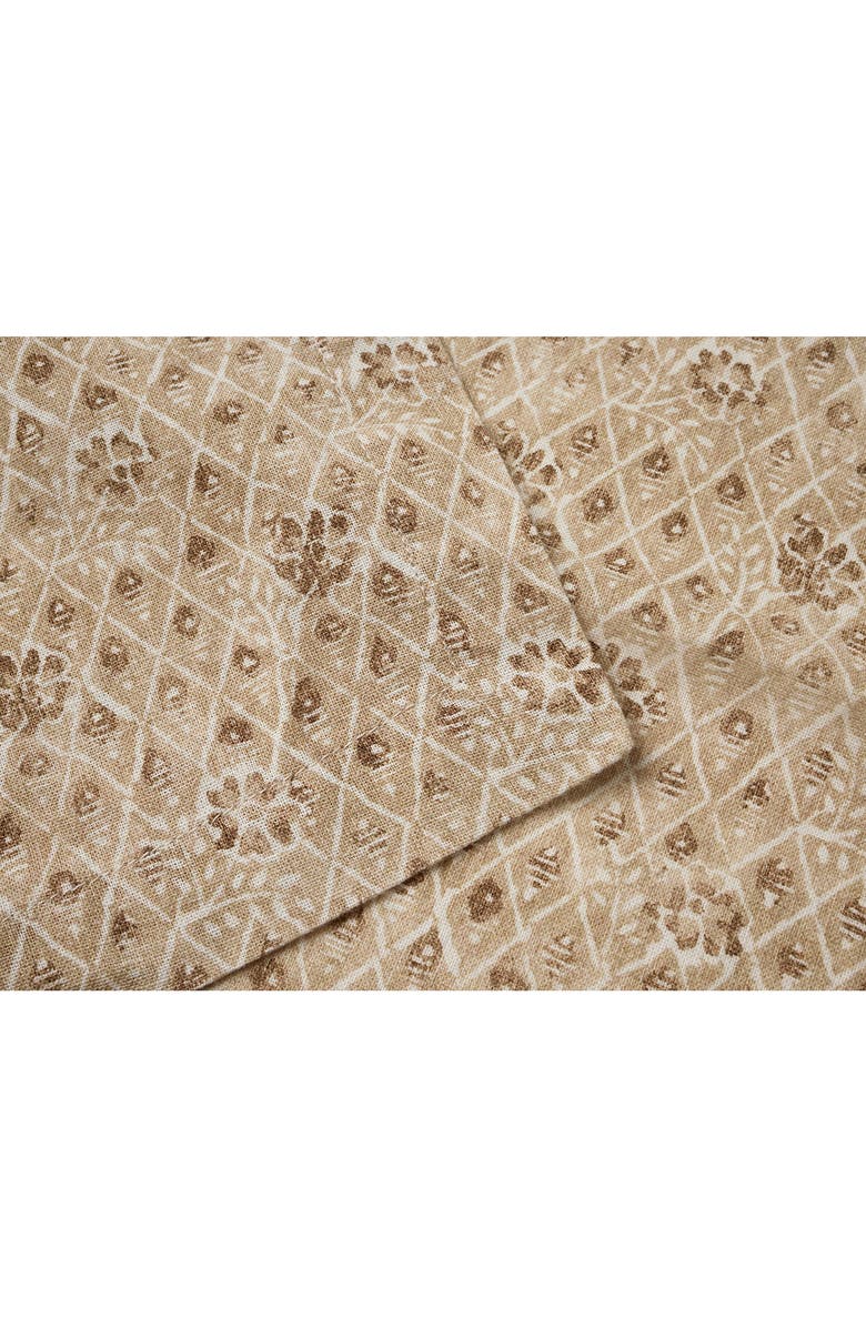 Coyuchi Coral Bell Print Table Runner, Alternate, color, Chestnut