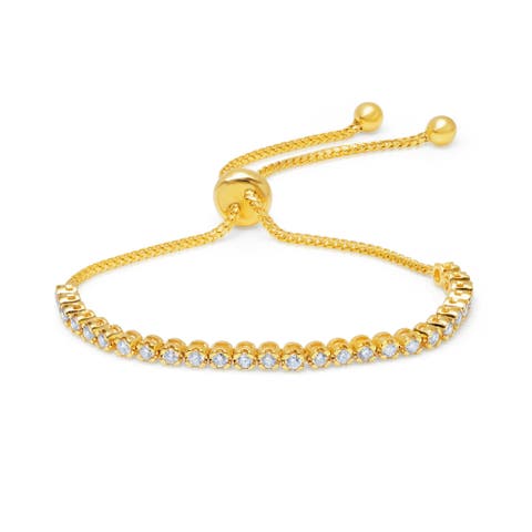 Diamond Bolo Bracelet in Yellow