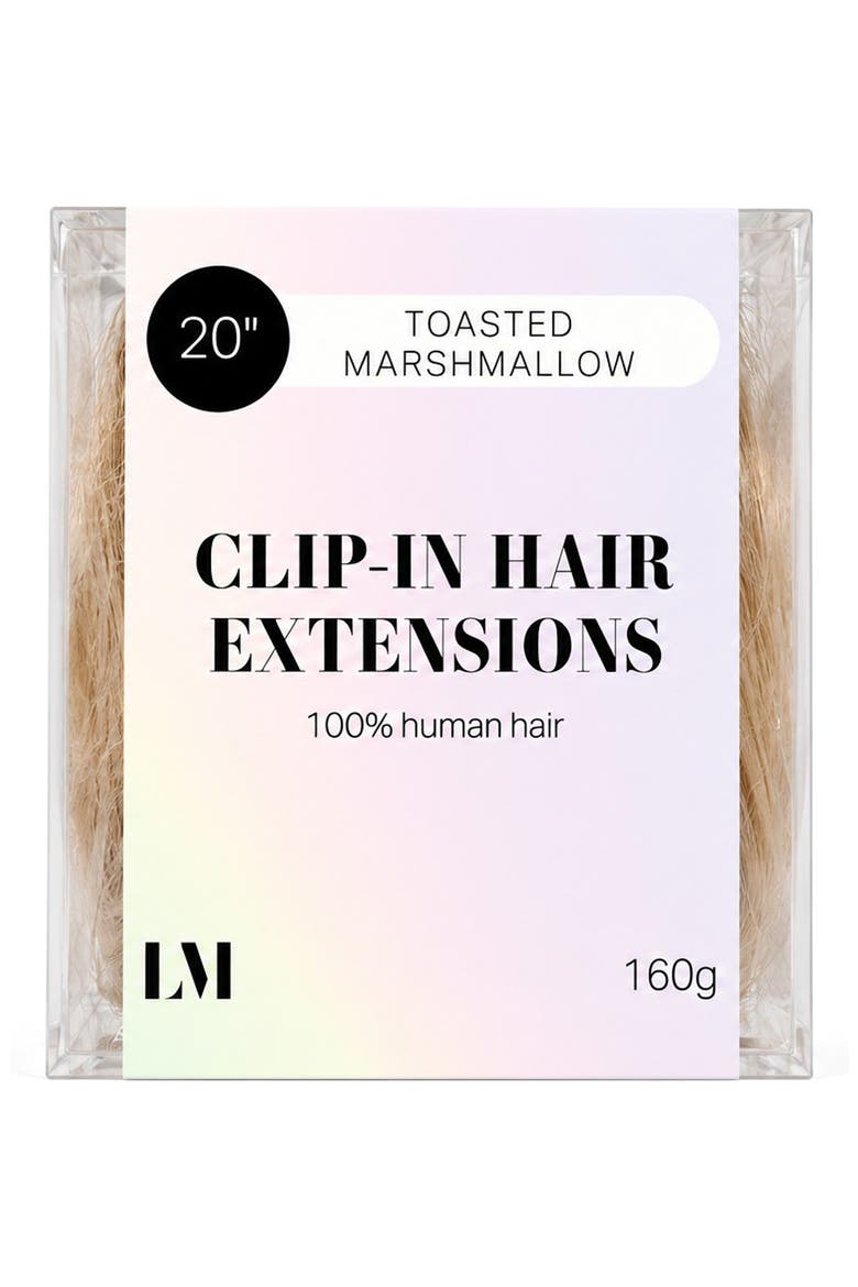 20-Inch Human Hair Clip-In Extensions, Main, color, TOASTED MARSHMALLOW