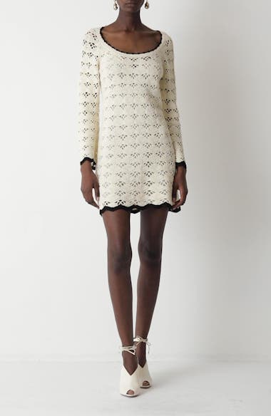 ワンピース Zimmermann FW25 Rhiannon Crochet Dress (3173DSS251 CRBL) Zimmermann Rhiannon Crochet Mini Dress | Neiman Marcus