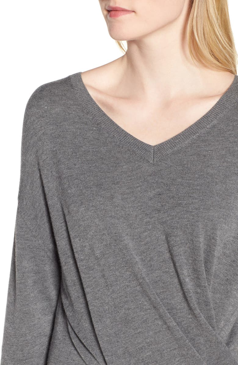Trouvé Seamed Drape Sweater, Alternate, color, 