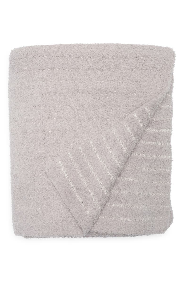 Barefoot Dreams<sup>®</sup> CozyChic<sup>®</sup> Diamond Stripe Throw, Alternate, color, Oyster/ Cream