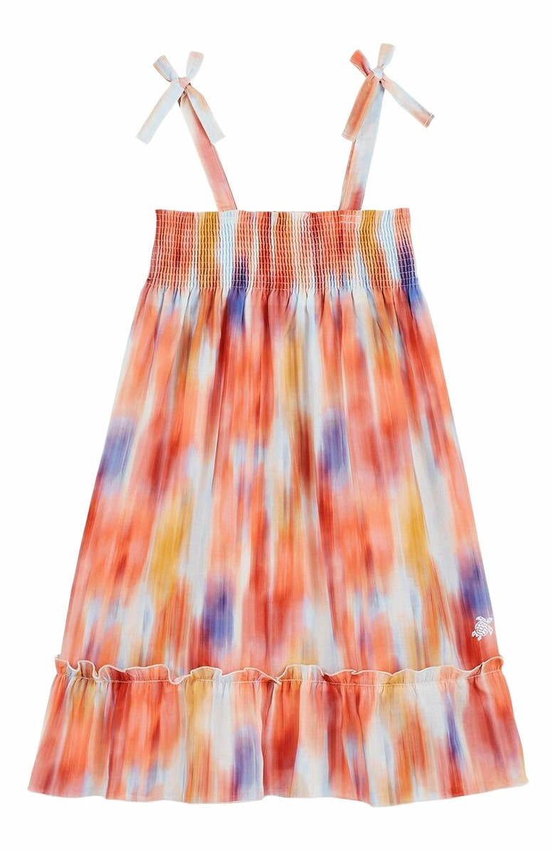 Vilebrequin Kids' Ikat Flowers Cotton Dress, Main, color, 