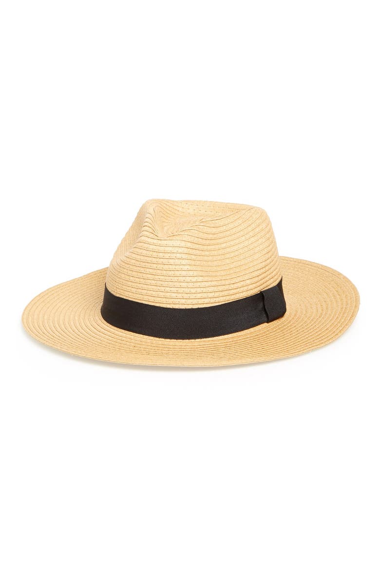 Straw Panama Hat, Main, color, TAN