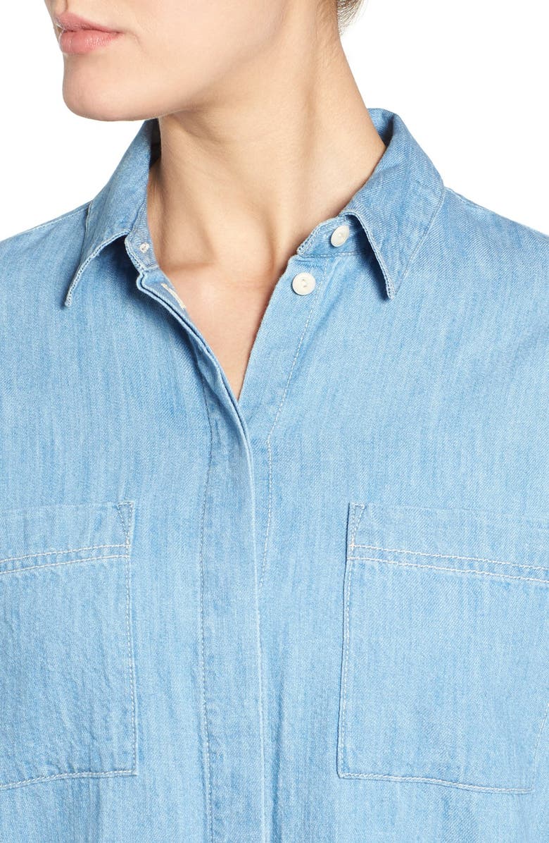 Madewell 'Courier' Denim Shirtdress, Alternate, color, 