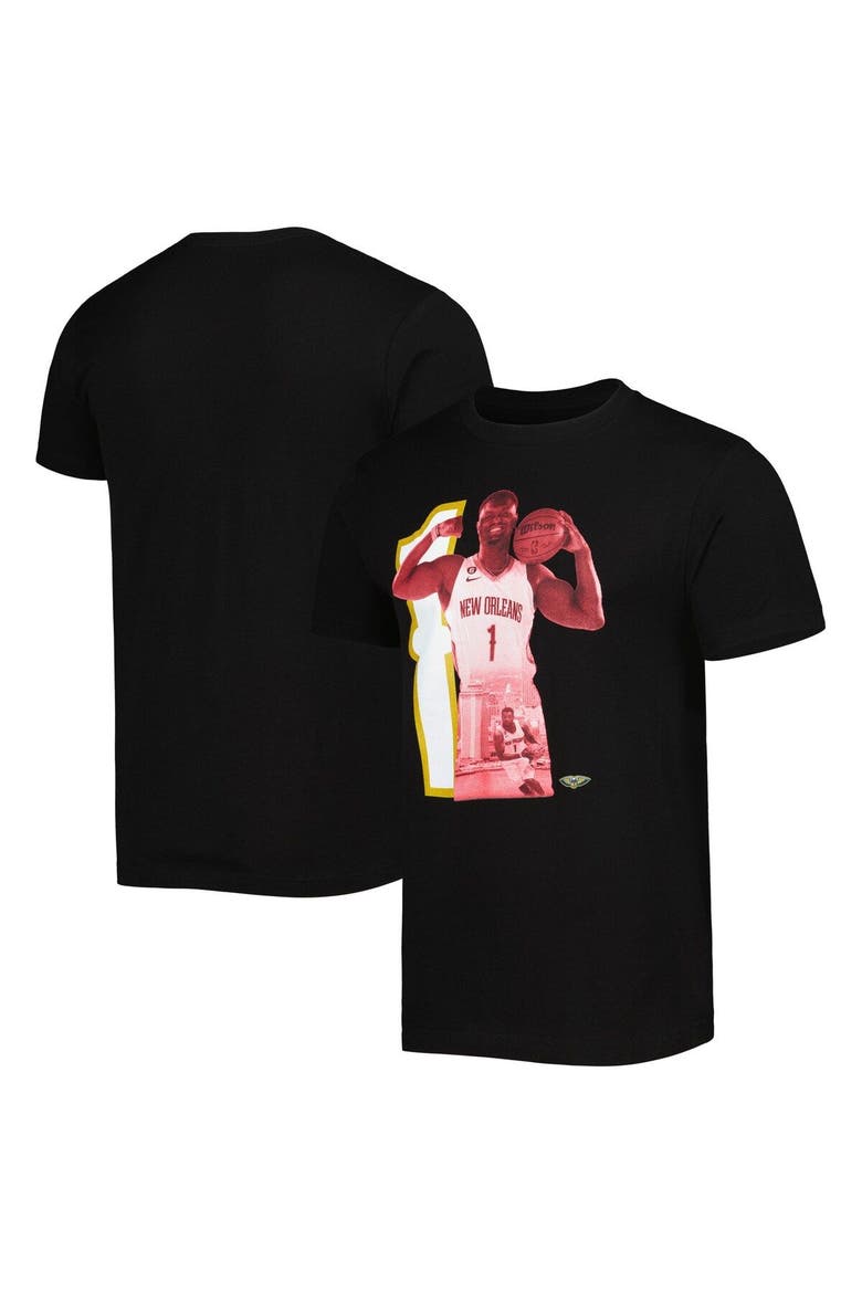 Men's Stadium Essentials Zion Williamson Black New Orleans Pelicans Player Metro T-Shirt, Main, color, Black