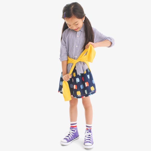 Primary Kids Pull-on Pocket Skirt In Rainbow Apples In Multi