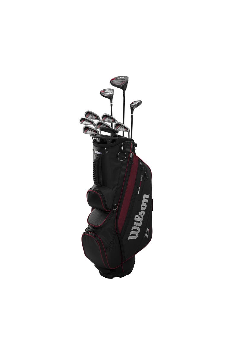 WILSON Deep Red Tour Right Hand Mens Carry Complete Golf Set - Standard / Regular, Alternate, color, Black