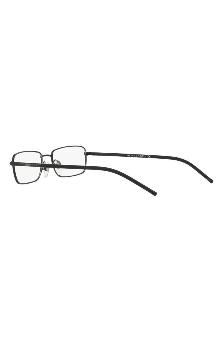 Burberry 52mm Rectangular Optical Glasses, Alternate, color, Matte Black