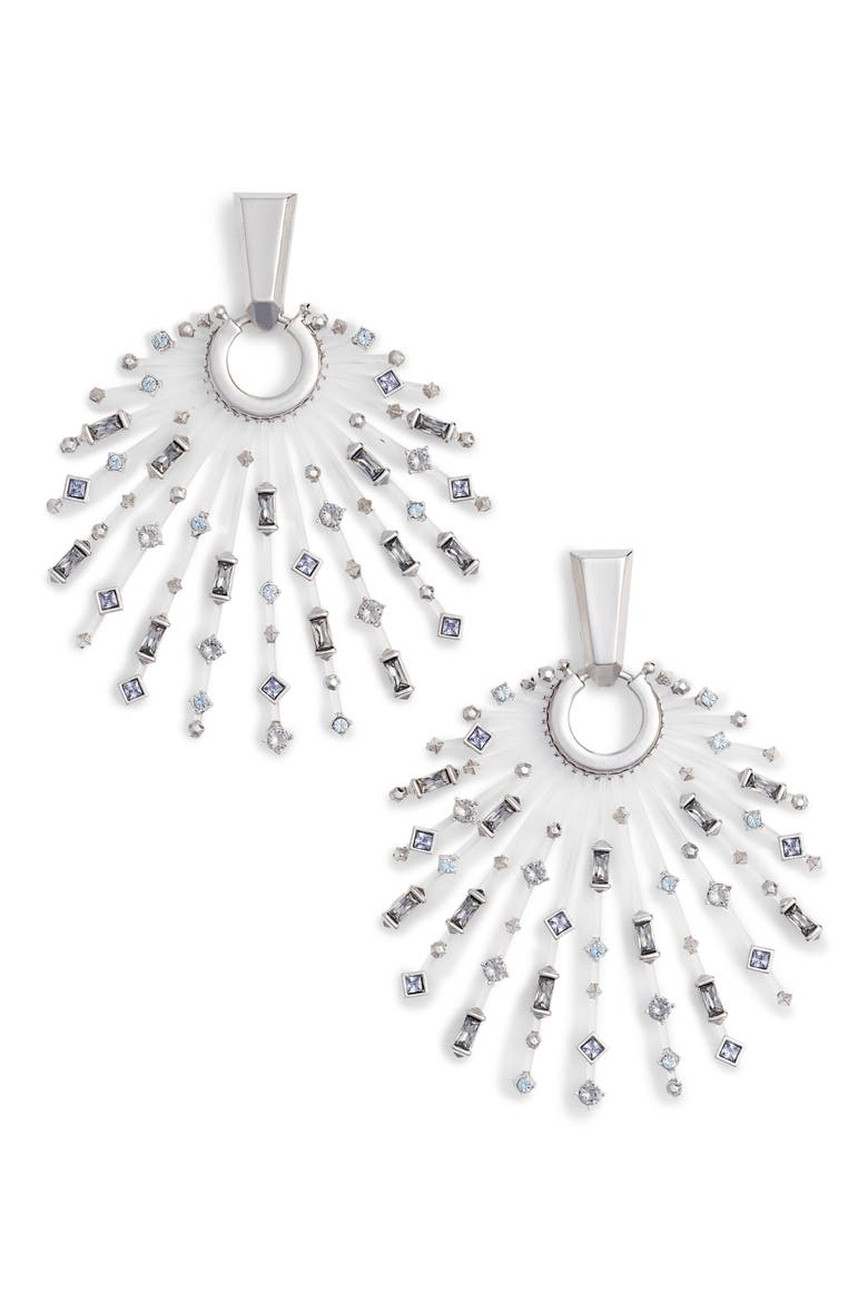 Fabia Statement Earrings, Main, color, LILAC MIX/ SILVER